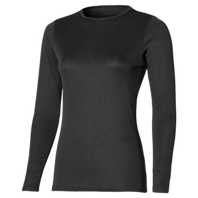 Manga Larga Mizuno BT Under Roundneckls Mujer Negros - Chile M289QLOPEV